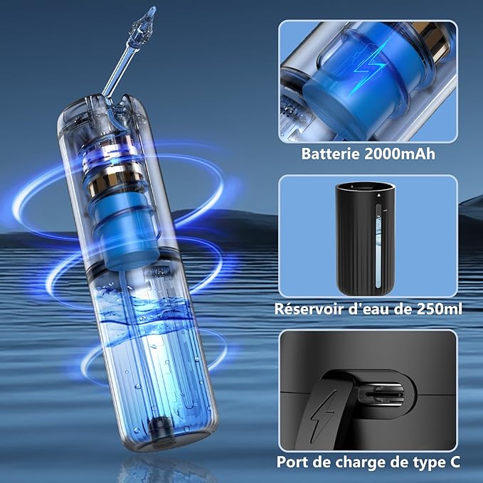 Nettoyeur Électrique Étanche 4 Modes - Anti-Cérumen